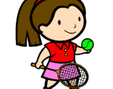 Desenho Rapariga tenista pintado por Isabela