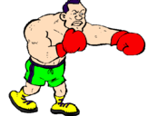 Desenho Boxeador pintado por pedro