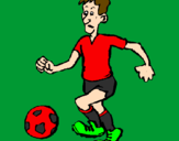 Desenho Jogador de futebol pintado por leo