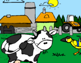 Desenho Vaca na quinta pintado por simontaborda-12@hotmail.c