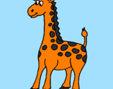 Desenho Girafa pintado por BIBI E YAN