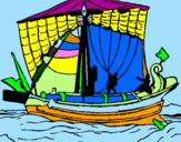 Desenho Barco romano pintado por thiagoe carlos