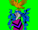 Desenho Escudo de armas e águia pintado por FELIZ