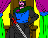 Desenho Cavaleiro rei pintado por pedro