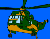 Desenho Helicoptero de resgate pintado por milanez