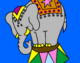 Desenho Elefante a actuar pintado por eduardo