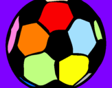 Desenho Bola de futebol pintado por TIAGO  19