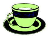 Desenho Taça de café pintado por thigz