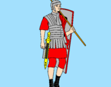 Desenho Soldado romano pintado por marcelo 