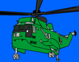 Desenho Helicoptero de resgate pintado por eduardo de moraes
