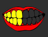 Desenho Boca e dentes pintado por nino bolado