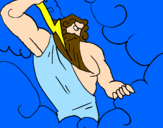 Desenho Zeus pintado por PIPE