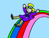 Desenho Duende no arco-íris pintado por rafael