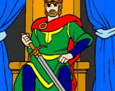 Desenho Cavaleiro rei pintado por Eduardo