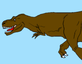 Desenho Tiranossaurus Rex pintado por Gabriel Alheio