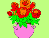 Desenho Jarro de flores pintado por rayane*