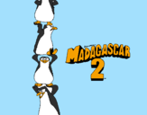 Desenho Madagascar 2 Pingüinos pintado por macauly