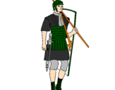 Desenho Soldado romano pintado por talita
