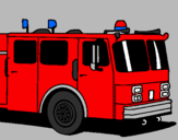 Desenho Camião de bombeiros pintado por miguel