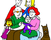 Desenho Família pintado por Emilia soto