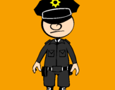 Desenho Agente de polícia pintado por joao vitor