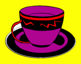 Desenho Taça de café pintado por helena