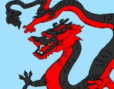 Desenho Dragão chinês pintado por Beatriz