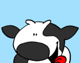 Desenho Vaca sorridente pintado por lima