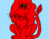 Desenho Leão pintado por FELIPE