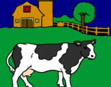 Desenho Vaca a pastar pintado por Salomé