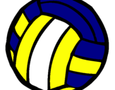 Desenho Bola de voleibol pintado por pipi