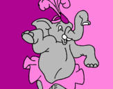 Desenho Elefante a dançar pintado por tiago