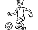 Desenho Jogador de futebol pintado por carol