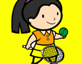 Desenho Rapariga tenista pintado por samira ayumi