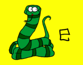 Desenho Serpente pintado por lima