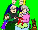 Desenho Família pintado por alinepg