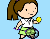 Desenho Rapariga tenista pintado por Ampliada