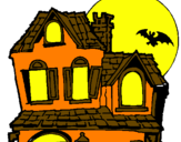 Desenho Casa do mistério pintado por Gustavo