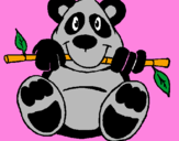 Desenho Urso panda pintado por hariane