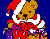 Desenho Ursinho com gorro natalício pintado por melissa0008