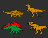 Desenho Dinossauros de terra pintado por maxime