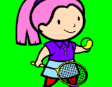 Desenho Rapariga tenista pintado por Biaaaaaa