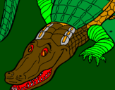 Desenho Crocodilo  pintado por pedro