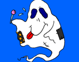 Desenho Fantasma guloso pintado por catarina