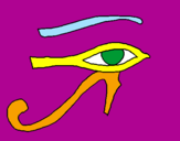 Desenho Olho de hórus pintado por pedro
