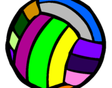 Desenho Bola de voleibol pintado por gui