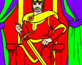 Desenho Cavaleiro rei pintado por carlos