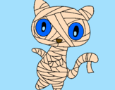 Desenho O gato momia pintado por mateus