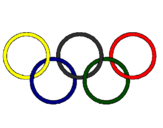 Desenho Argolas dos jogos olimpícos pintado por gui