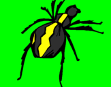 Desenho Aranha viúva negra pintado por samira ayumi